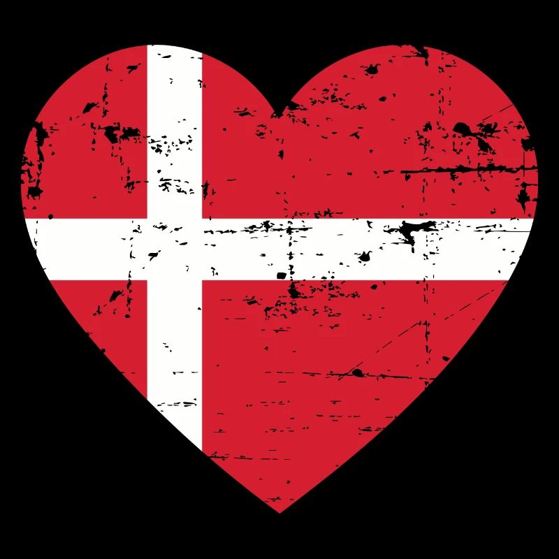 Drapeau du cœur du Danemark