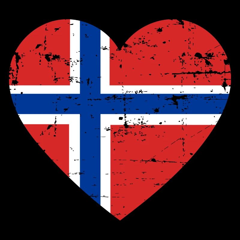 Drapeau du cœur de Norvège
