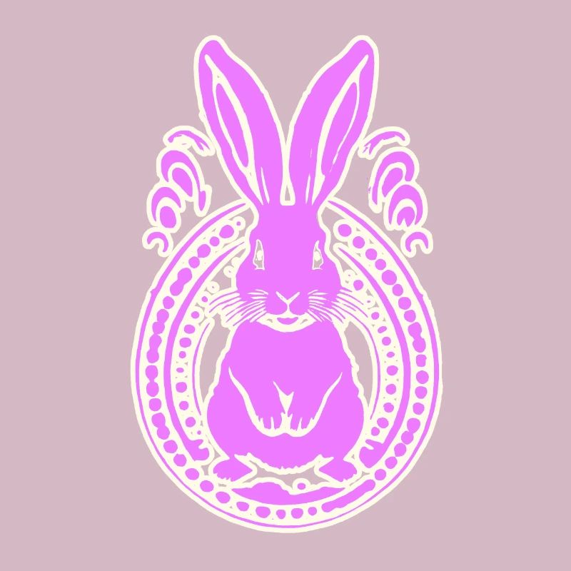 pink pinker Osterhase Hase