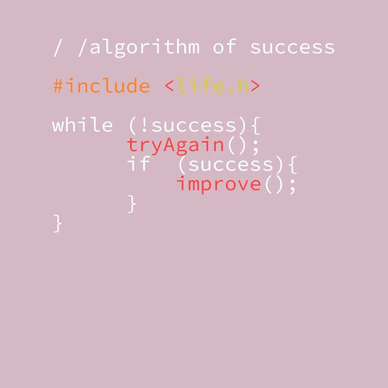 Algorithm of success Nerd Code du programme développeur