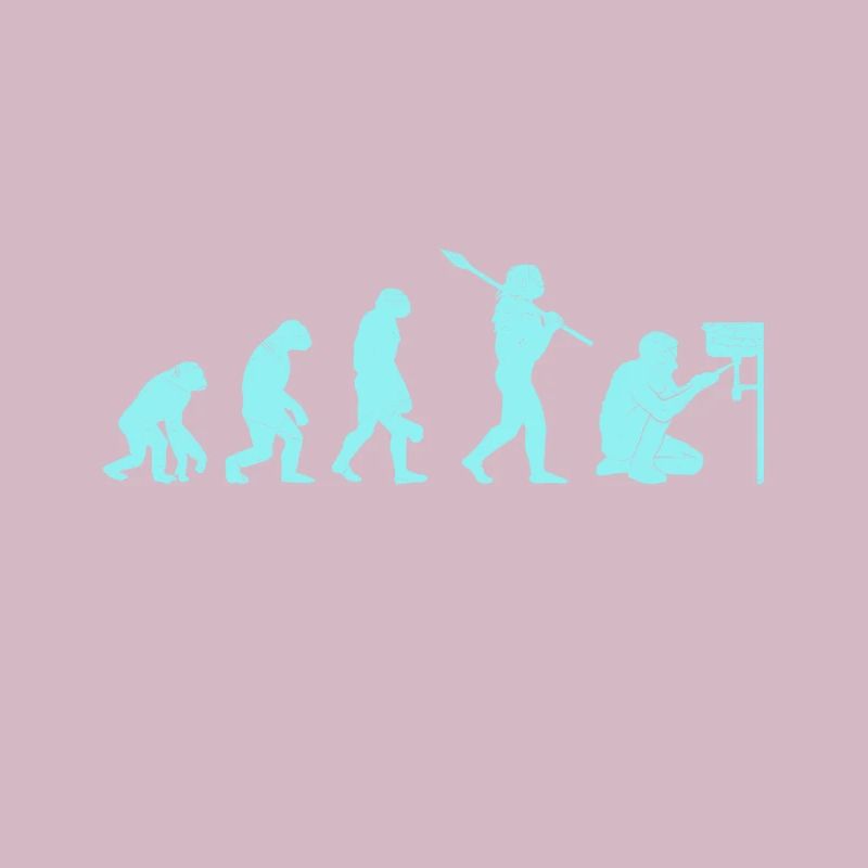 Klempner Anlagenmechaniker Evolution Affe Mensch