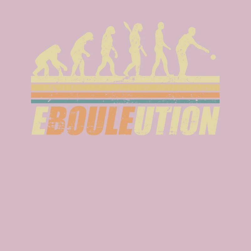 Boule player motif EBouleution monkey man