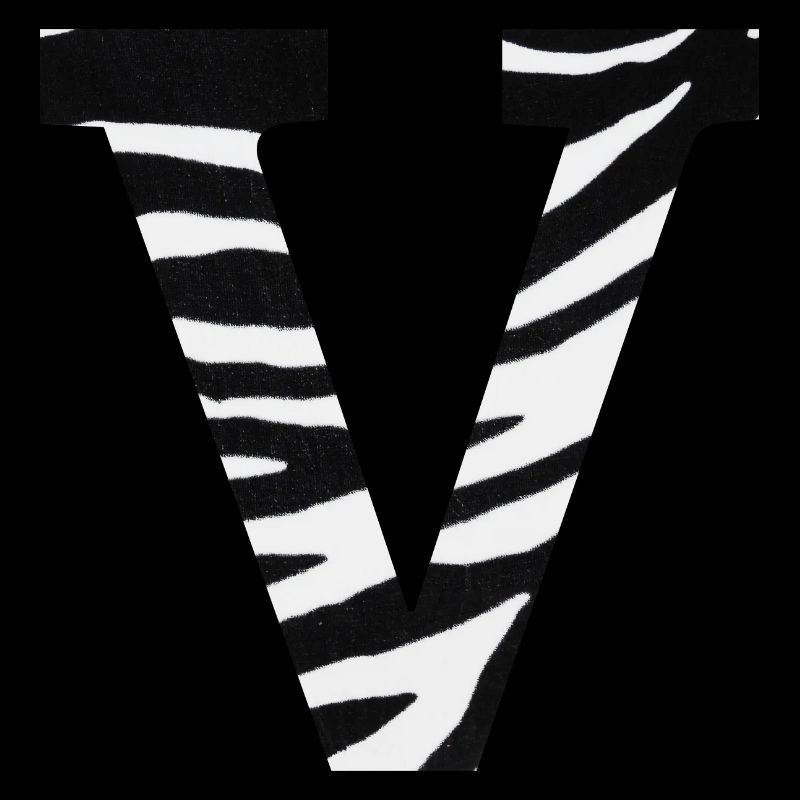 Letter v zebra