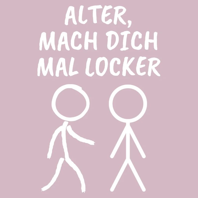 Strichmännchen - Spruch - locker machen - Ironie