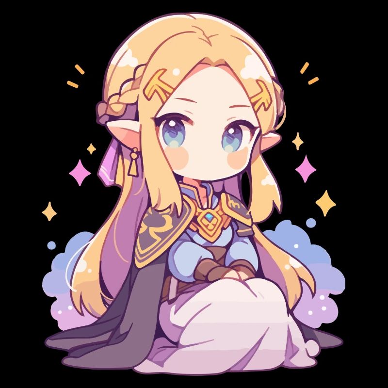 Princesse Chibi mignonne - Conception de conte de fées mignon