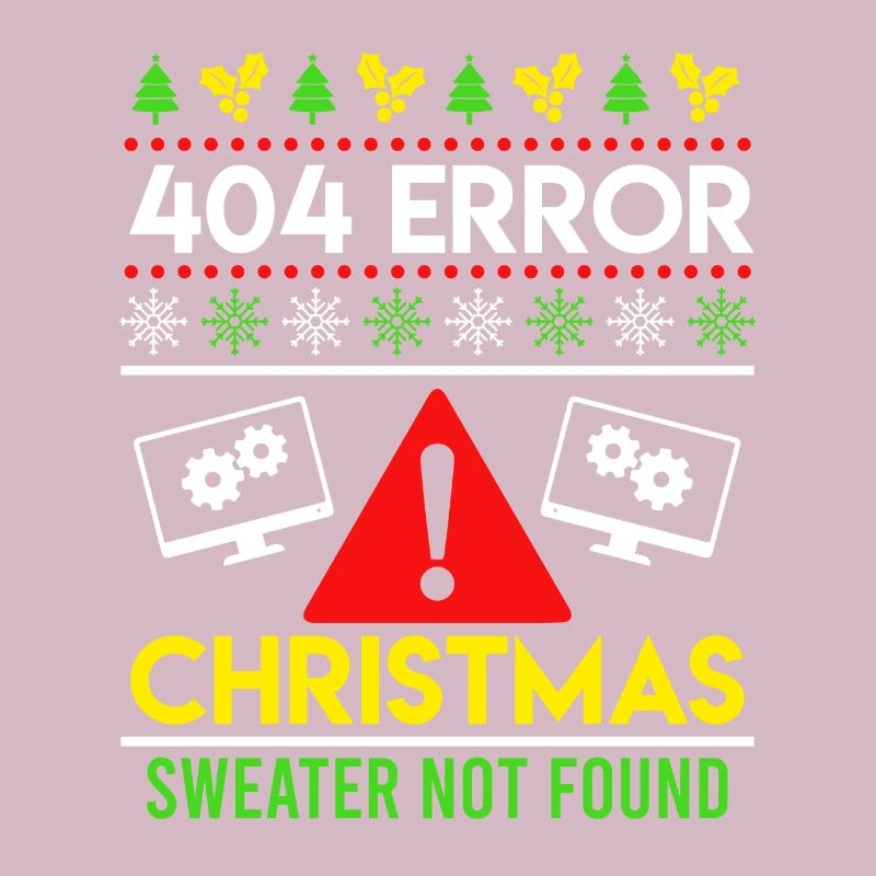 404 Error Ugly Chritsmas Coder Programmer Code