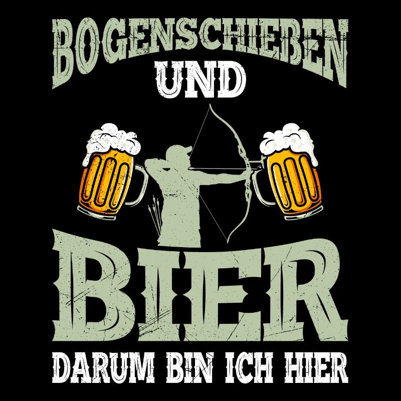 Bogenschießen und Bier Männer