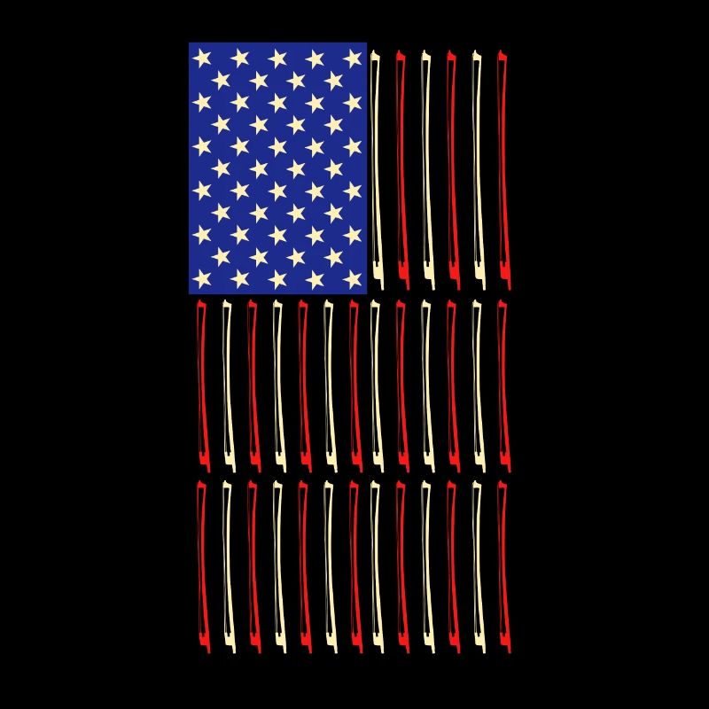 Drapeau américain de l’archet et du violon