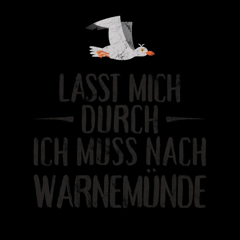 Lasst mich durch ich muss nach Warnemünde Möwe