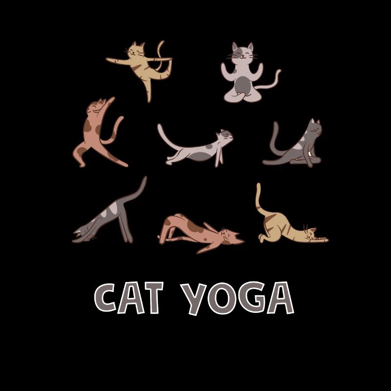 Fun Katzen Yoga Geschenk