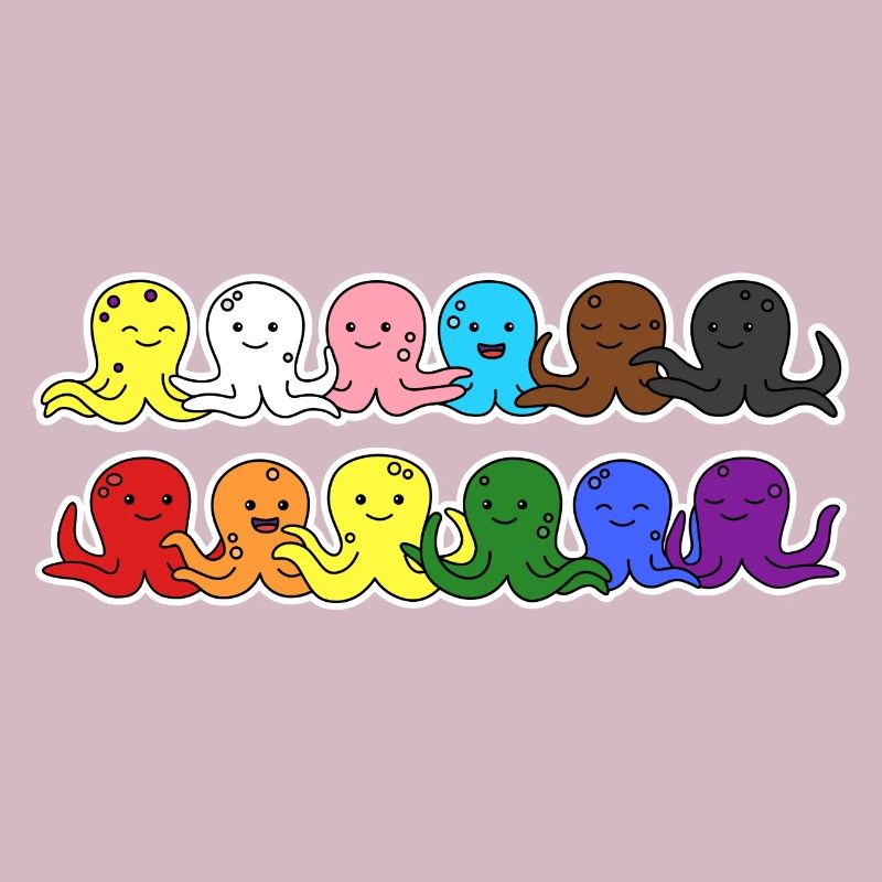 Fierté Progrès Flag Octopus Egalité