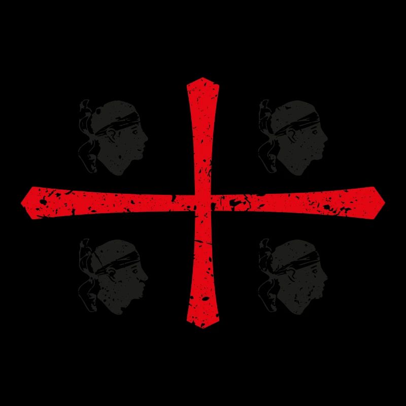 Croix drapeau sarde