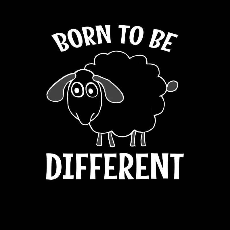 Né pour être différent. Mouton noir