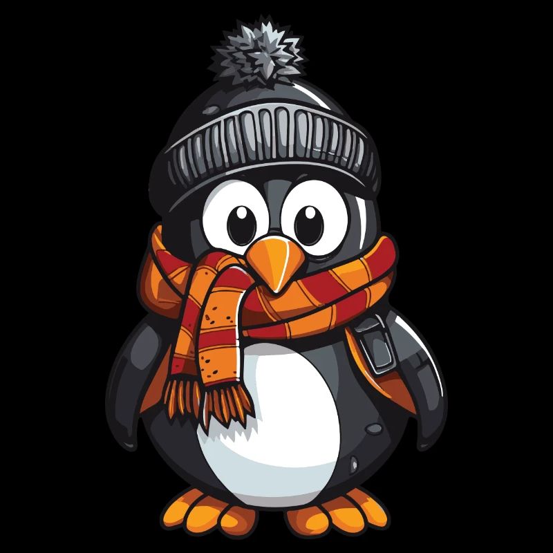 Pinguin Winter Comic