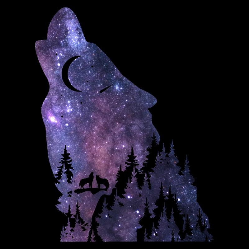 Wolf silhouette Galaxy
