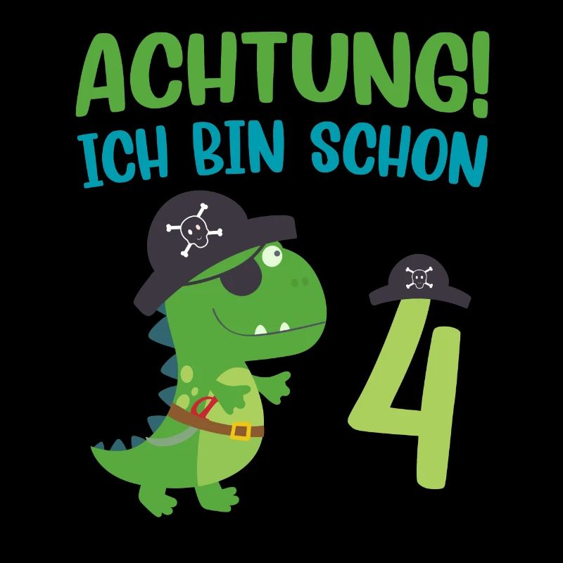 Ich bin 4 Jahre alt Dino Geburtstagsgeschenk