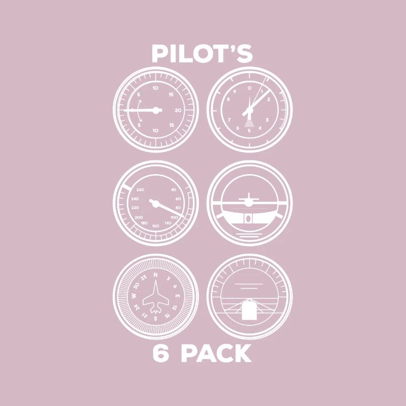 Pilots 6 Pack Six-Pack Geschenk Flugzeug Shirt