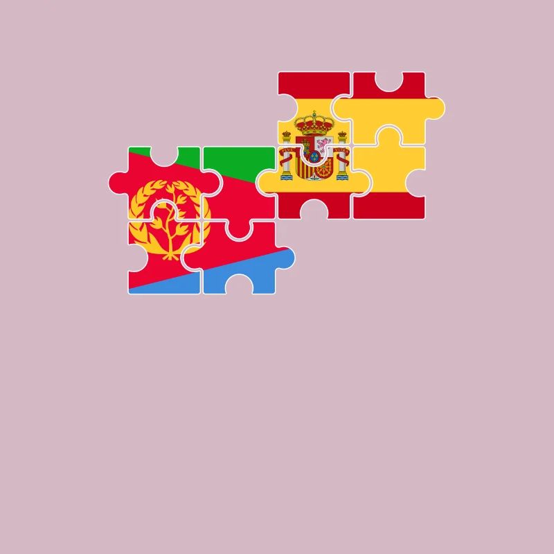 Érythrée Espagne Drapeau Espagnol Érythréen