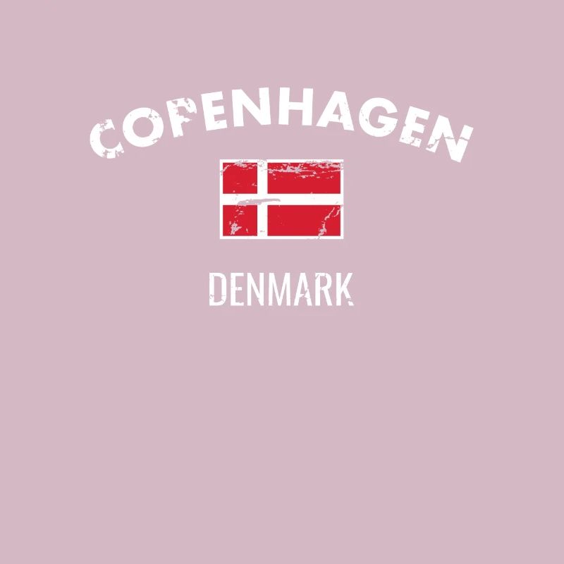 Copenhague Danemark Drapeau danois vintage
