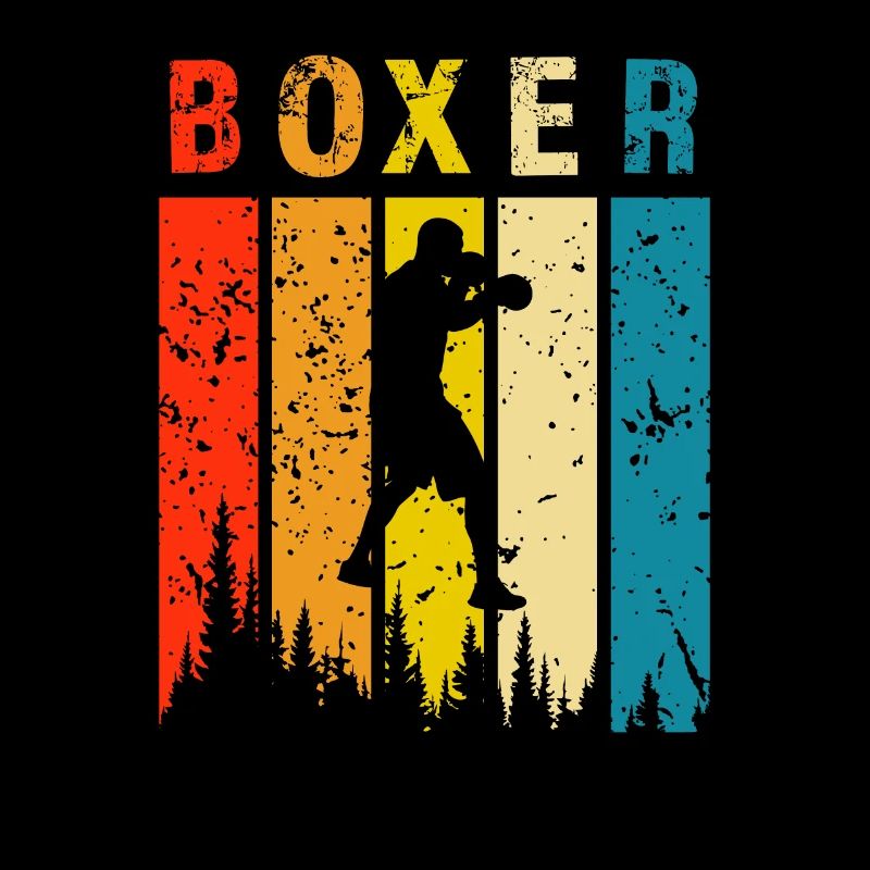 Boxer Retro-Design Boxer Geschenk