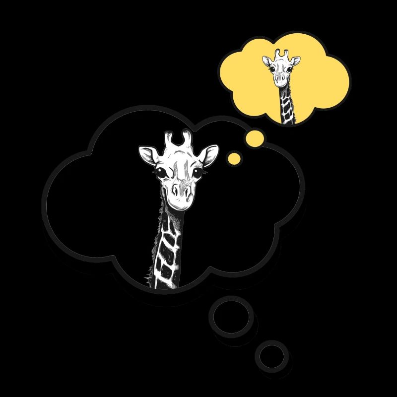 Giraffe denkt an eine Giraffe