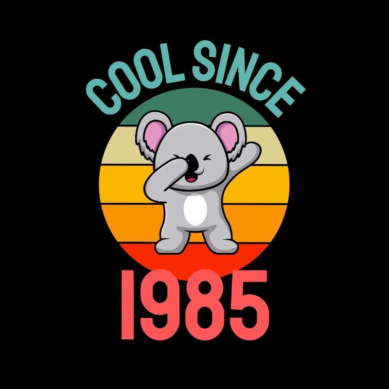 Cool since 1985 Retro Dabbing Koala 37th birthday