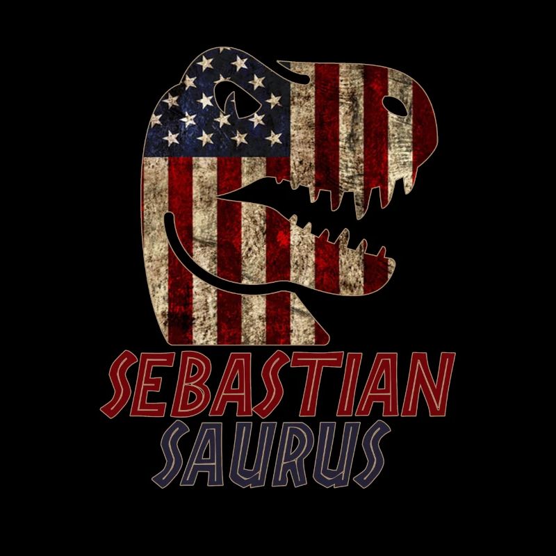 Patriotic Sebastian Dinosaur Sebastiansaurus