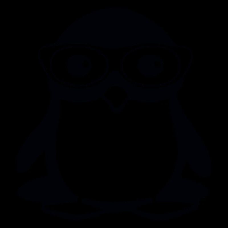 Pingouin avec lunettes, illustration vectorielle