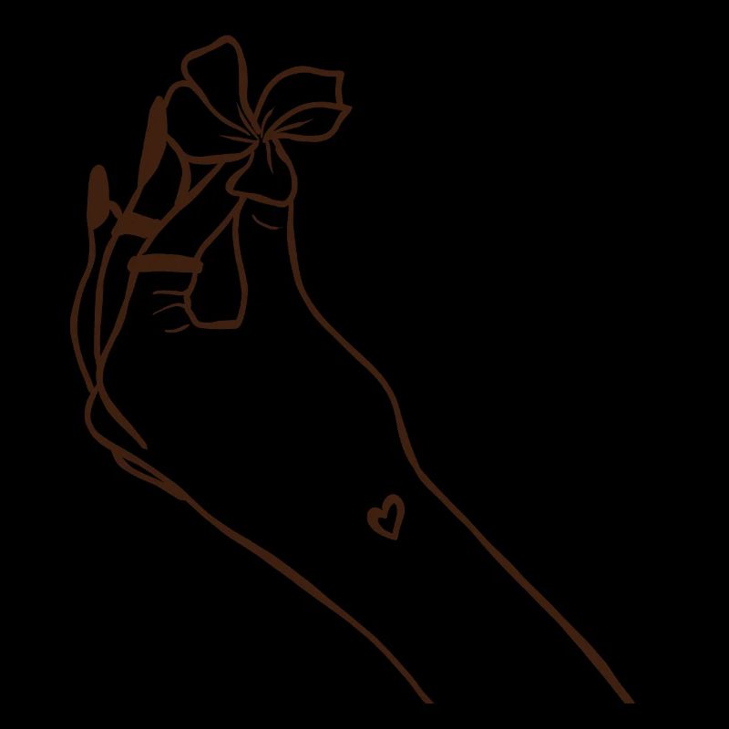 Main avec fleur