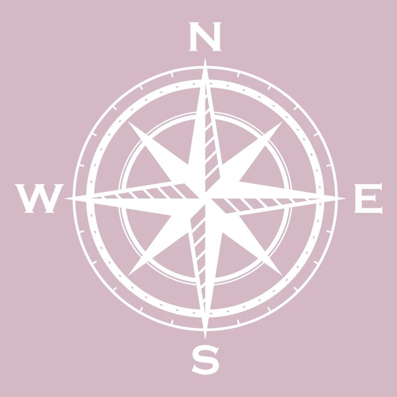 Compass symbol wind rose cardinal direction