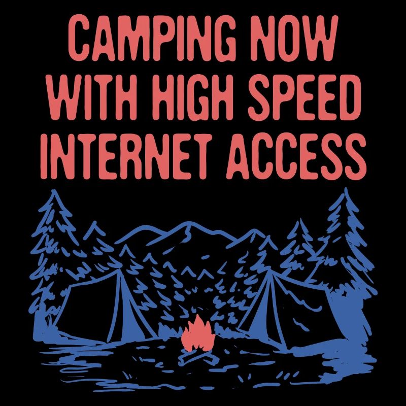 Camping maintenant avec Internet WFH Camper Travail de