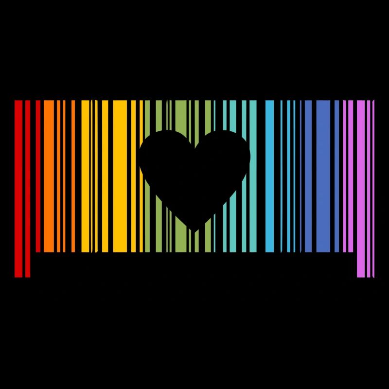Liebe ist Liebe Regenbogen Barcode