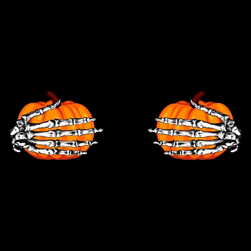 Mains de squelette de citrouille