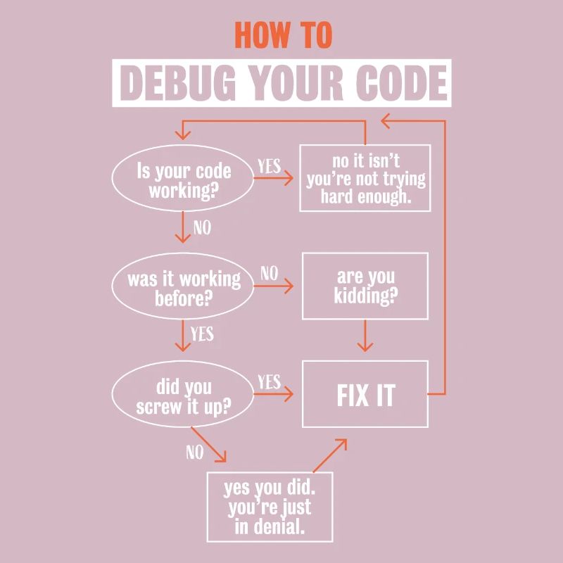 "So debuggen Sie Ihren Code" Funny Programmer Coding