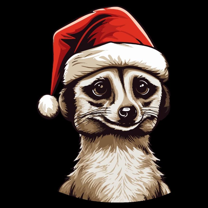 Erdmännchen Weihnachten Tier Kopf