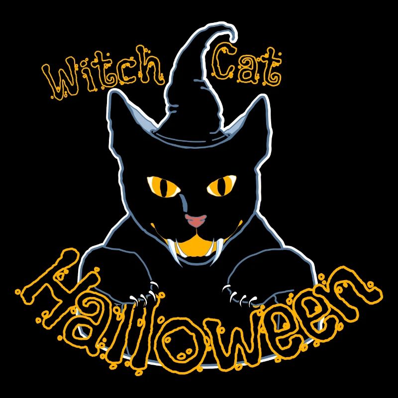Halloween Witch Cat Spooky Black Cat Costume