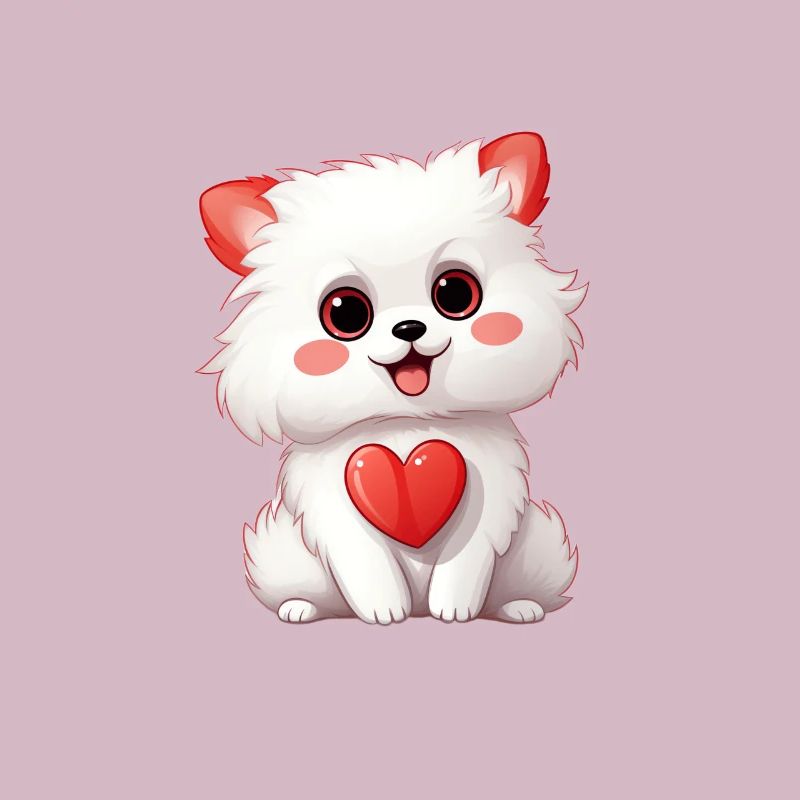 Pommeranien Dog Mama Valentinstag