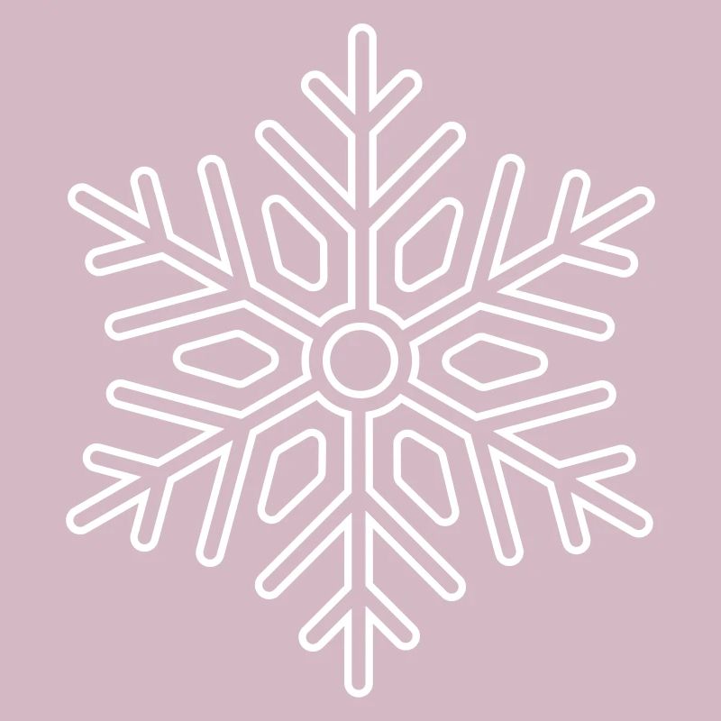 Winter: Icon Schneeflocke oder Schneekristall
