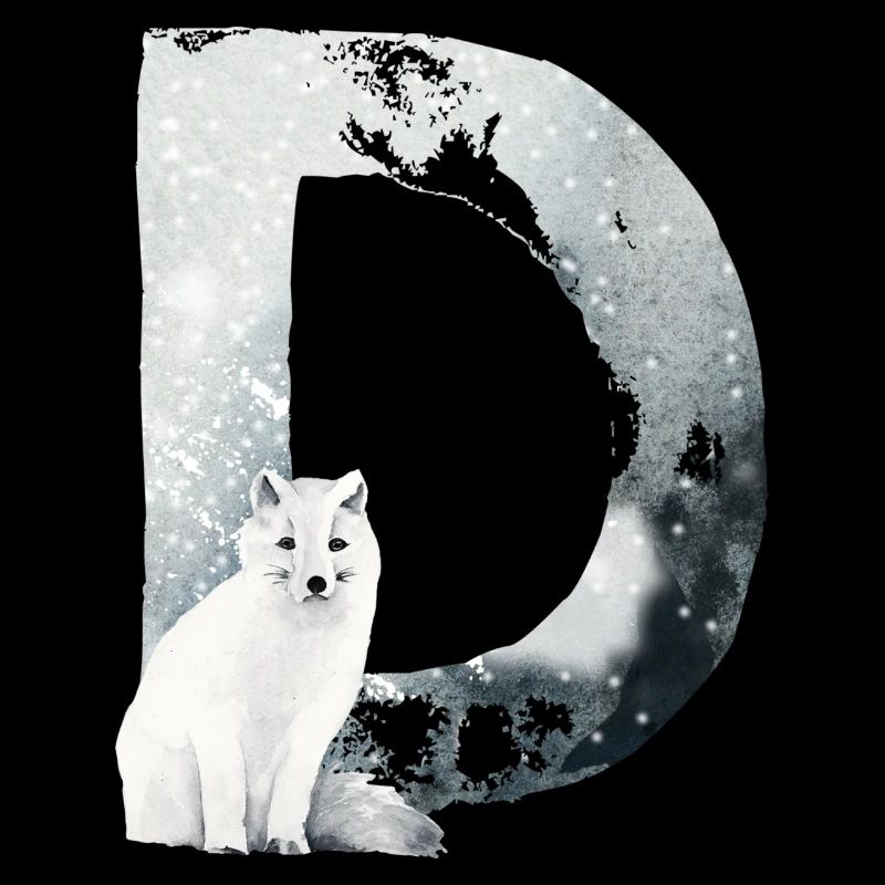 D – dekoratives Schriftzeichen – Winter