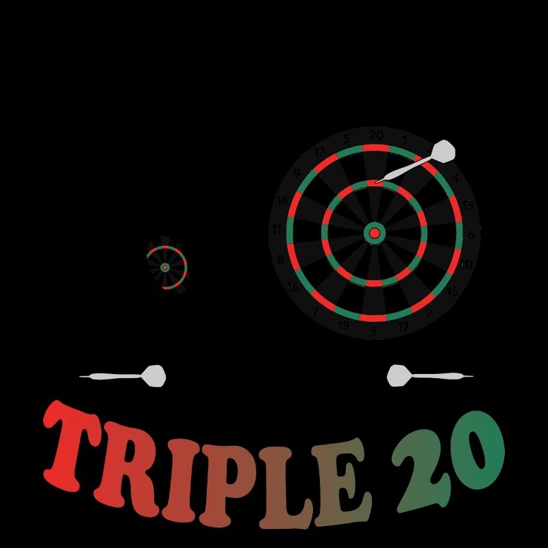 Dart Spieler 60. Geburtstag Triple 20 Spruch