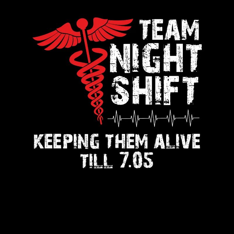 Night shift nurse in the team