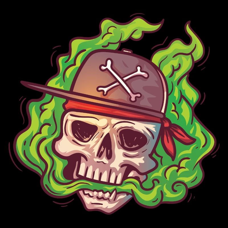 VAPE Totenkopf mit Kappe