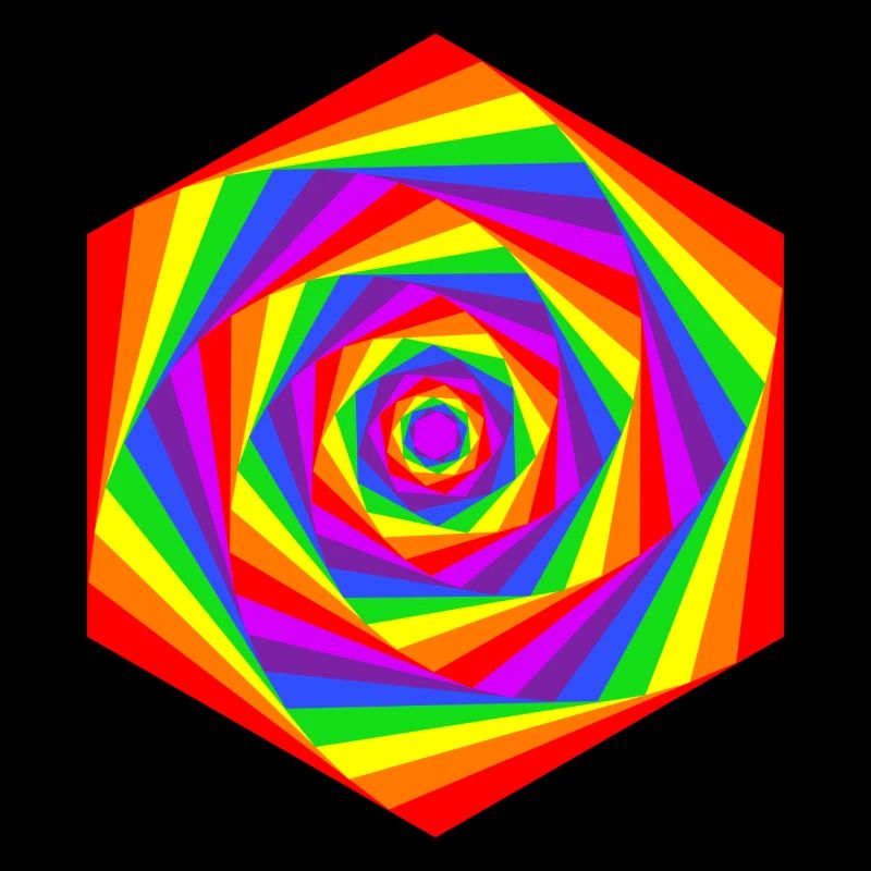 Rainbow hexagon