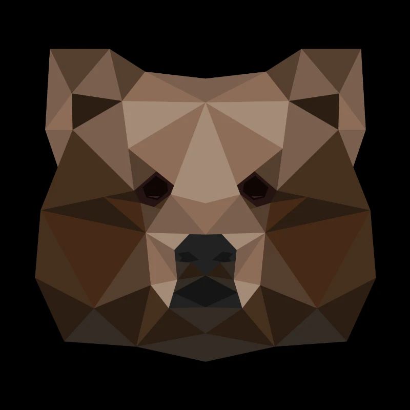 Bear geometric gift idea bear brown bear animal