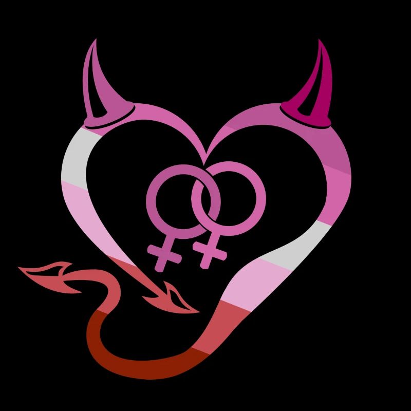 Devil's Heart Lesbian with Symbol