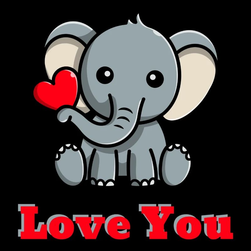 Ein süßer Elefant mit Herz