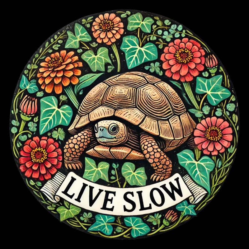 Lebende langsame Schildkröte