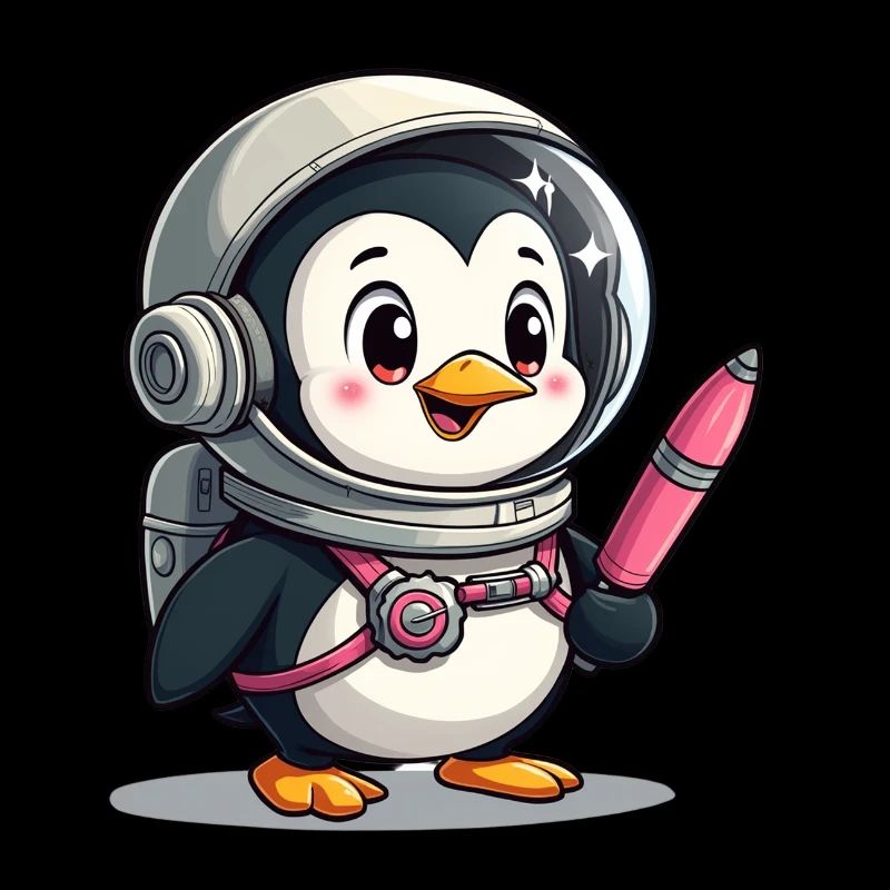 Galactic Waddle: Penguin Astronaut