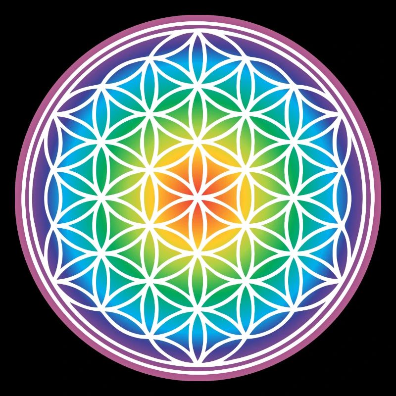 Blume des Lebens Regenbogen Geschenkidee 005-038