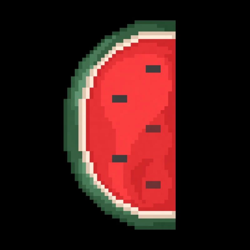 Pixel Art Melon Pattern Variant 2